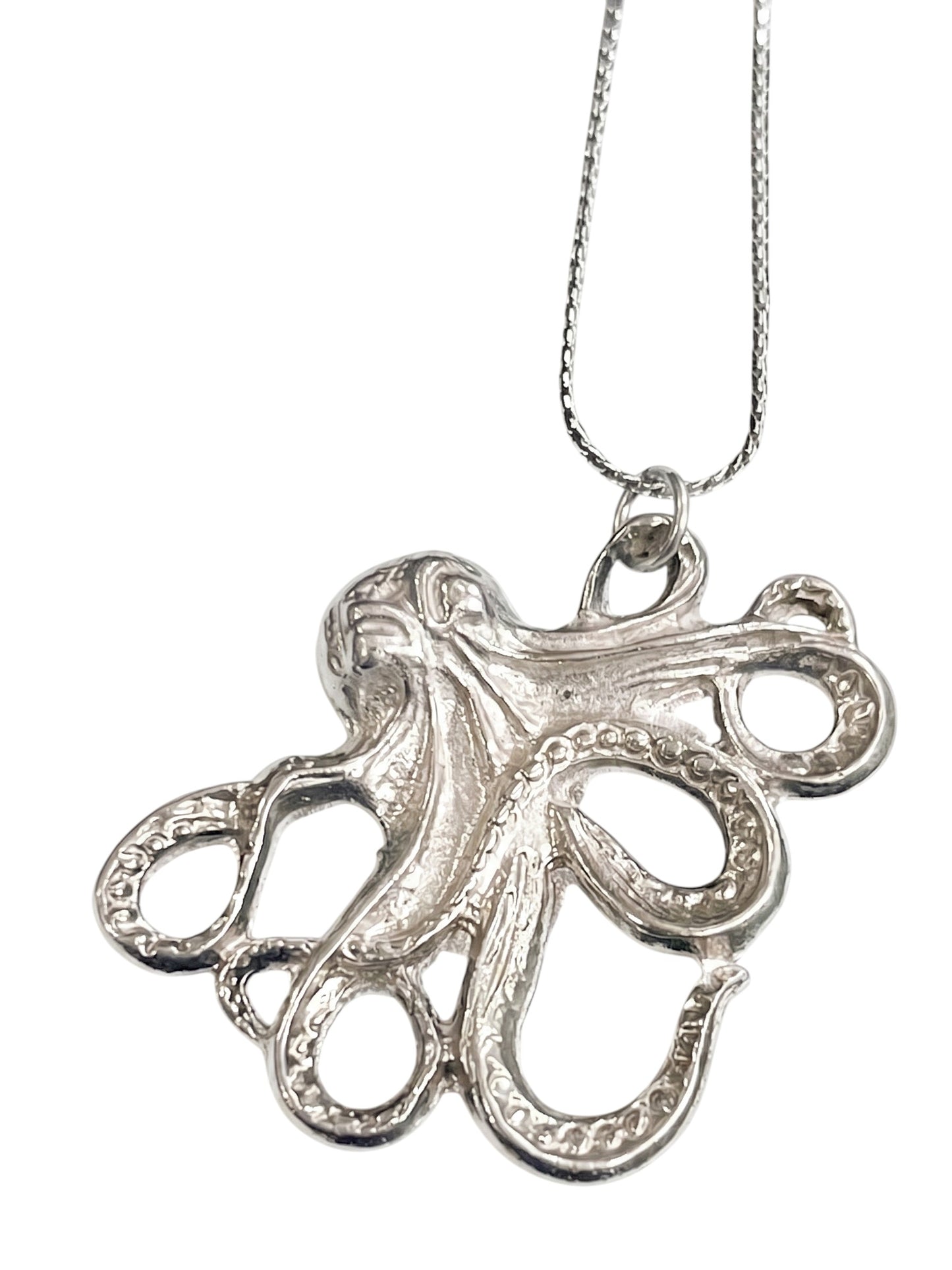 Collar largo pulpo Paul latón dorado o plata 10µ