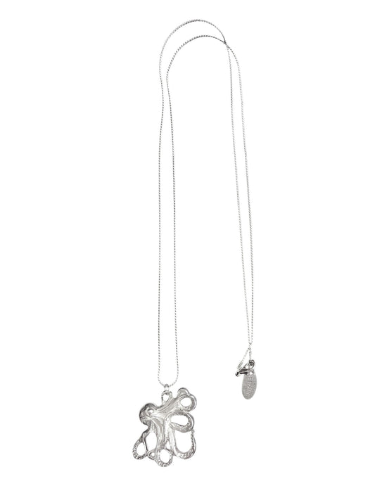 Collar largo pulpo Paul latón dorado o plata 10µ