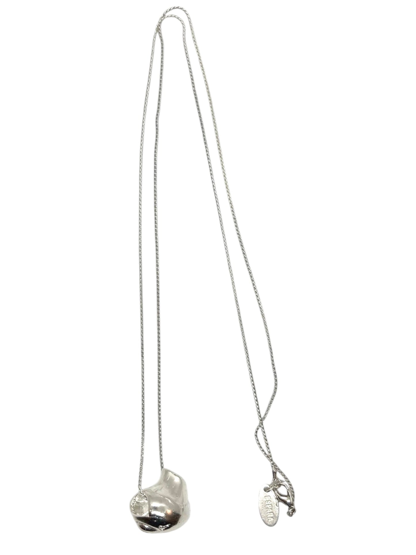 Collar largo caracola artesanal 3D plata 10µ o dorado