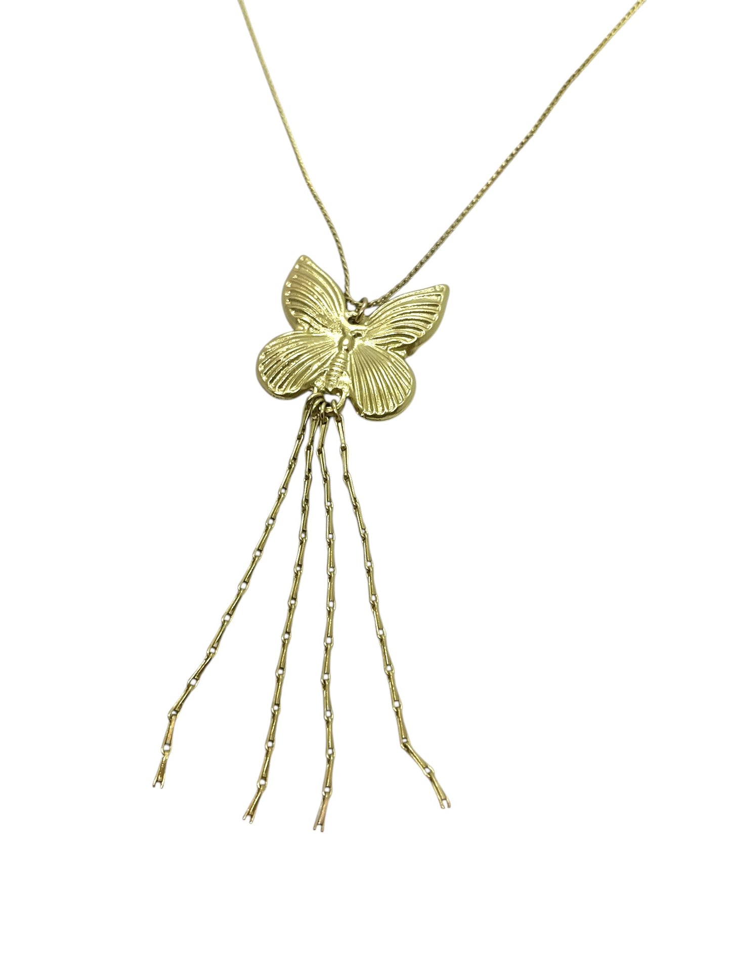 Gargantilla mariposa y cedenas plata 10µ o dorado