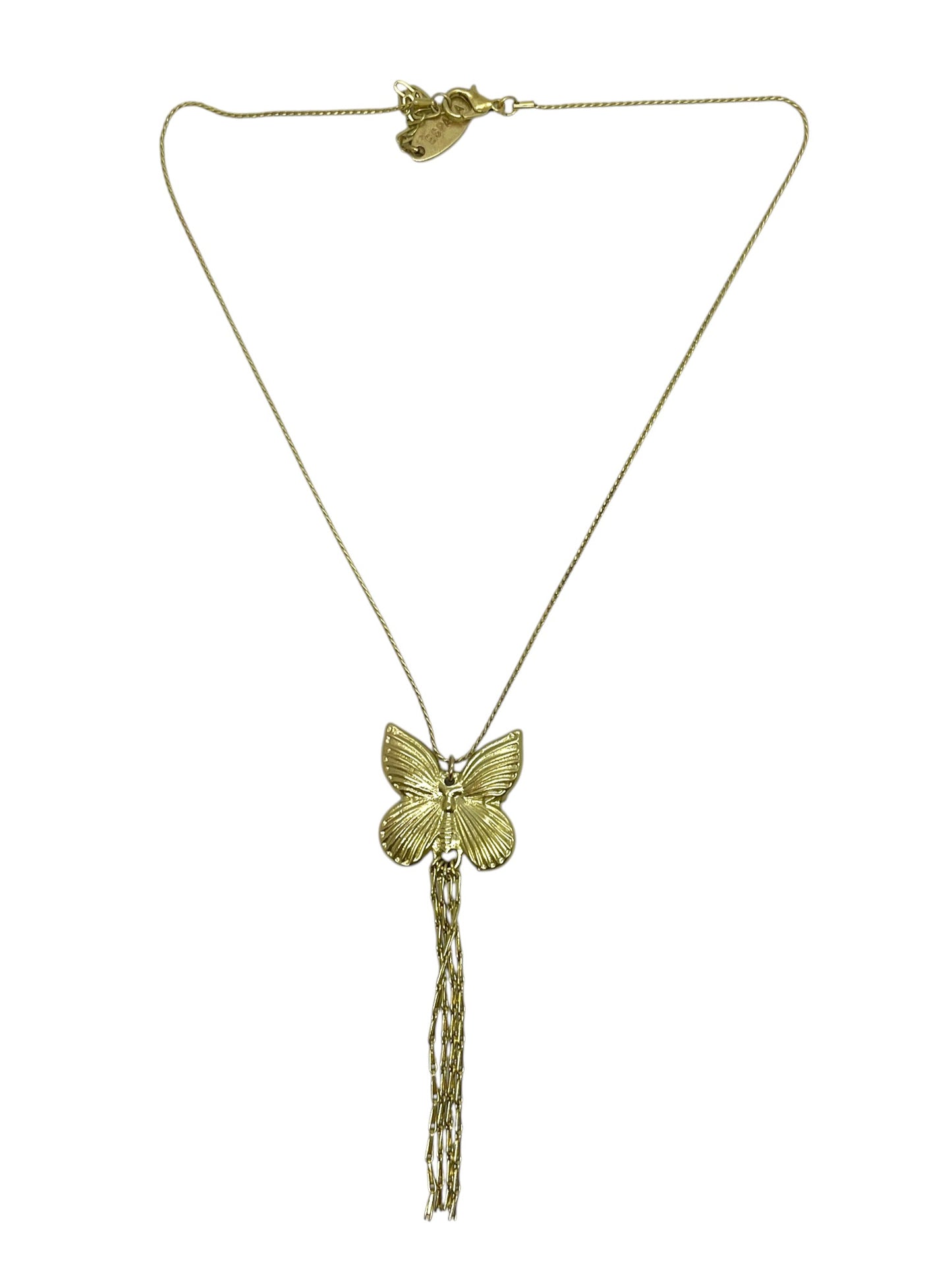 Gargantilla mariposa y cedenas plata 10µ o dorado