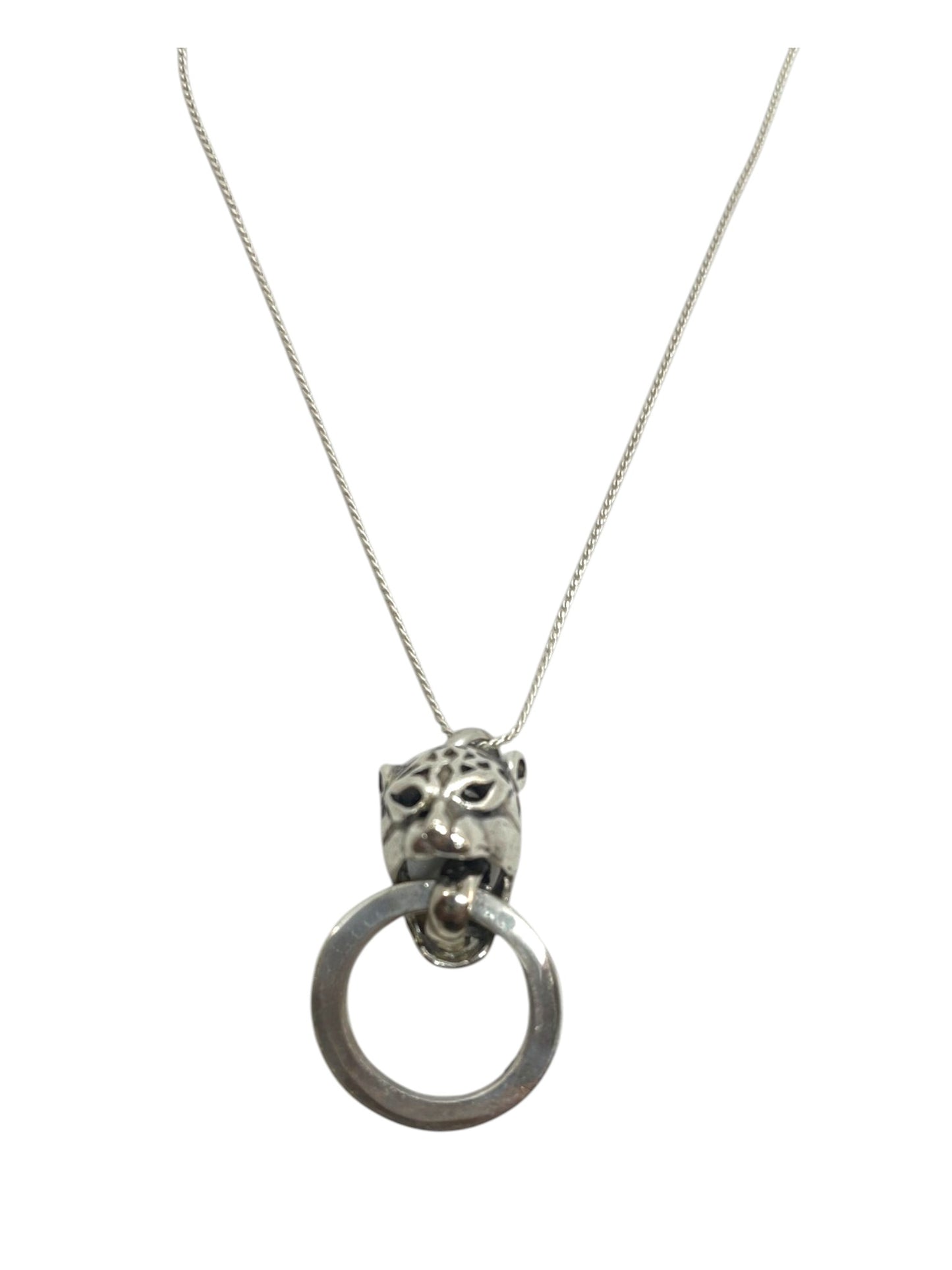Gargantilla tigre en plata 10µ y cadena