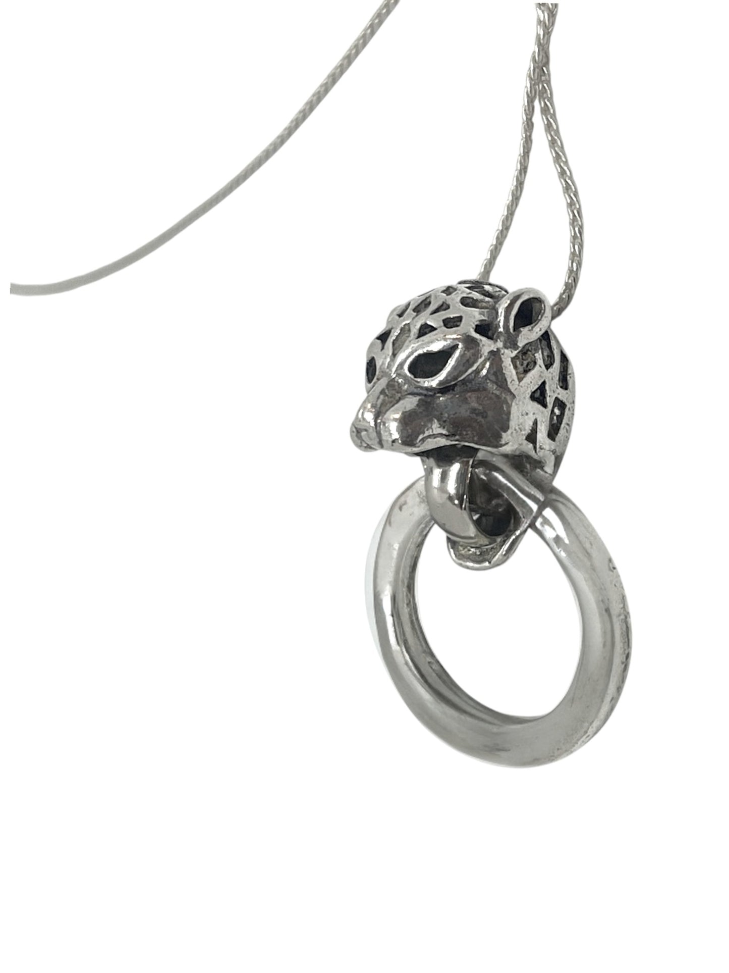 Gargantilla tigre en plata 10µ y cadena