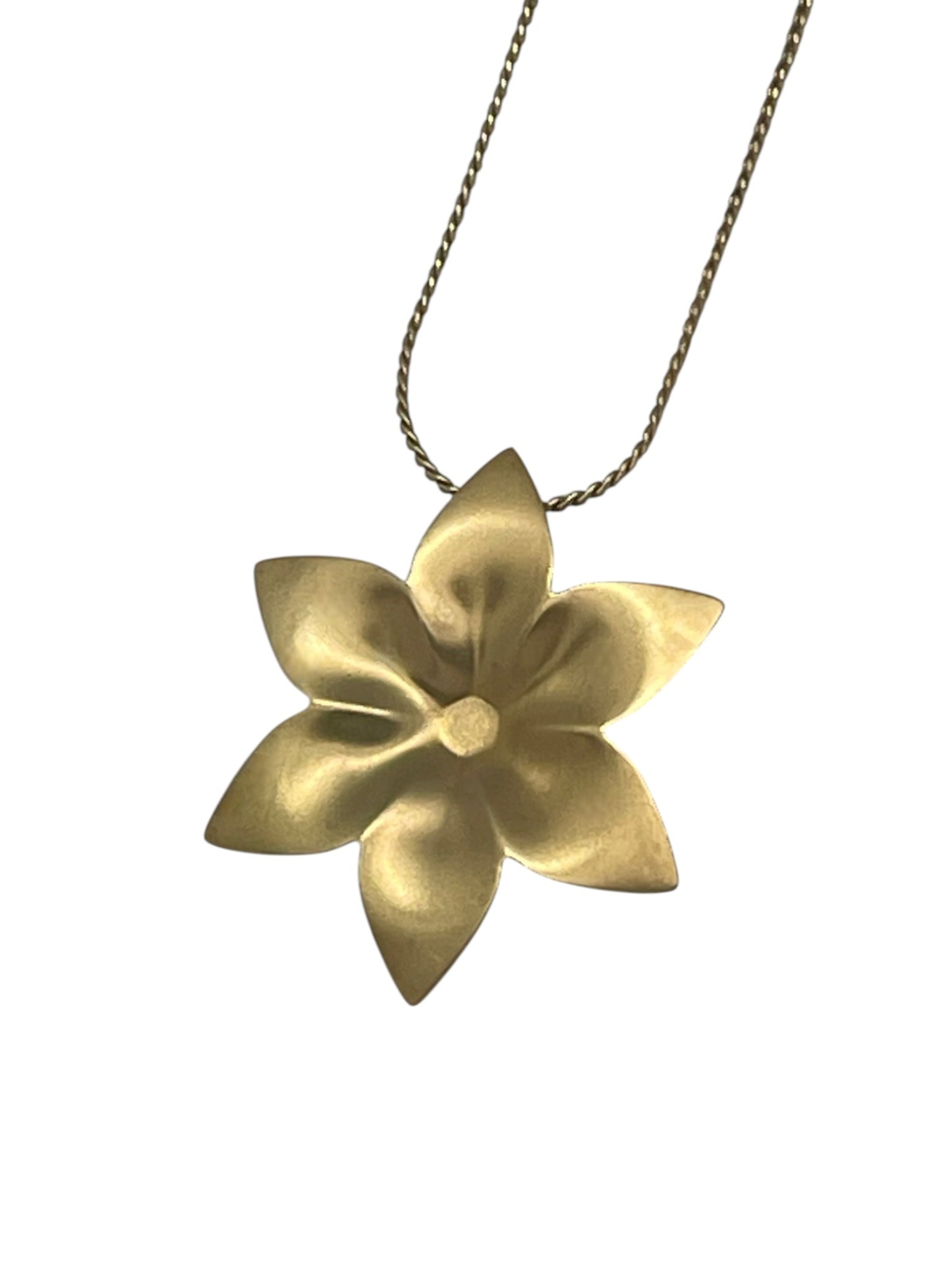 Gargantilla latón flor margarita colgante cadena plata 10µ o dorado