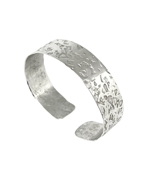 Pulsera brazalete Alunizaje Pícolo en latón plata 10µ