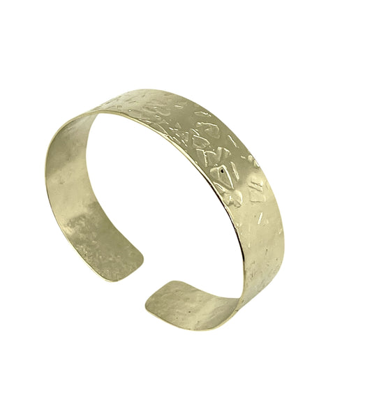 Pulsera brazalete Alunizaje Pícolo en latón dorado