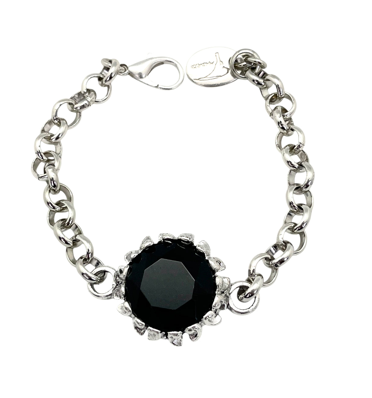 Pulsera Girasol cristal negro , azul o piedra semipreciosa en ojo de tigre