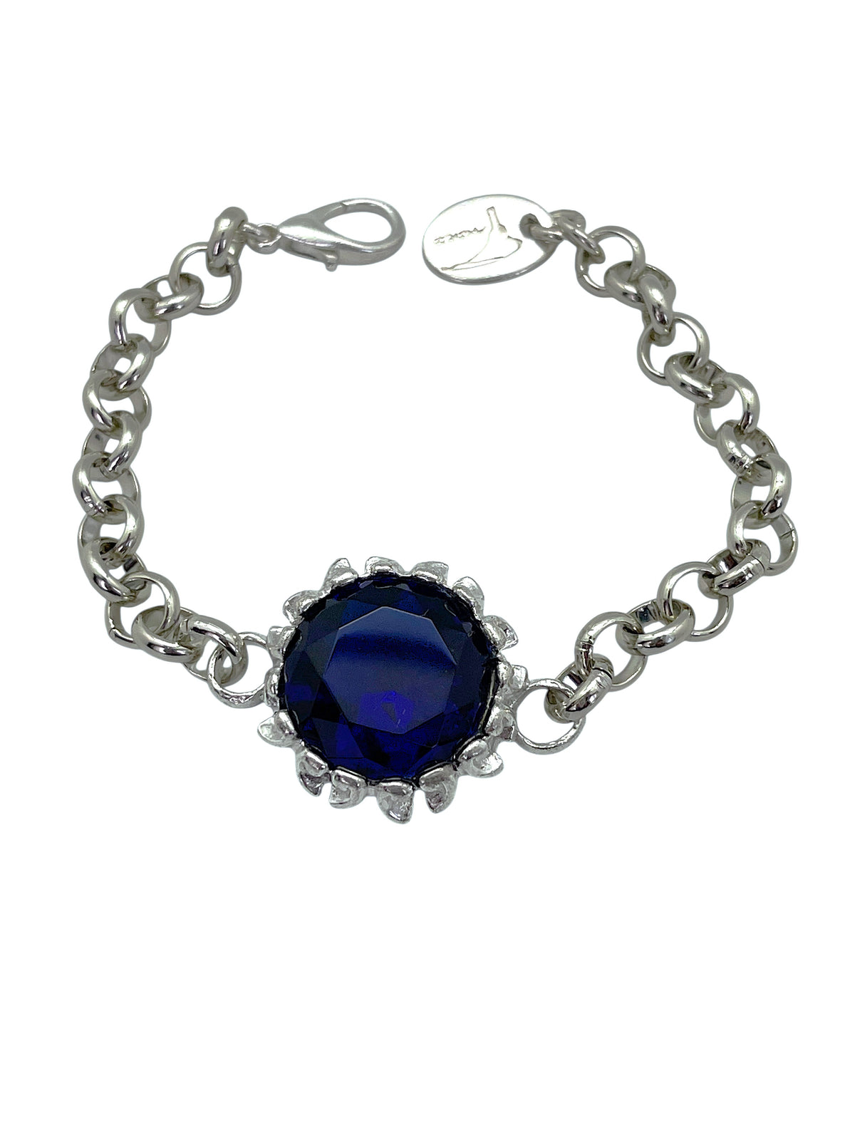 Pulsera Girasol cristal negro , azul o piedra semipreciosa en ojo de tigre