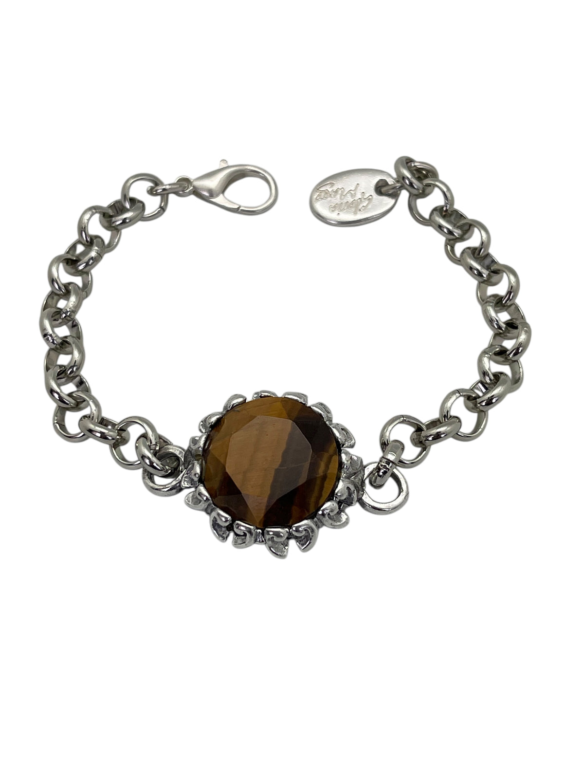 Pulsera Girasol cristal negro , azul o piedra semipreciosa en ojo de tigre