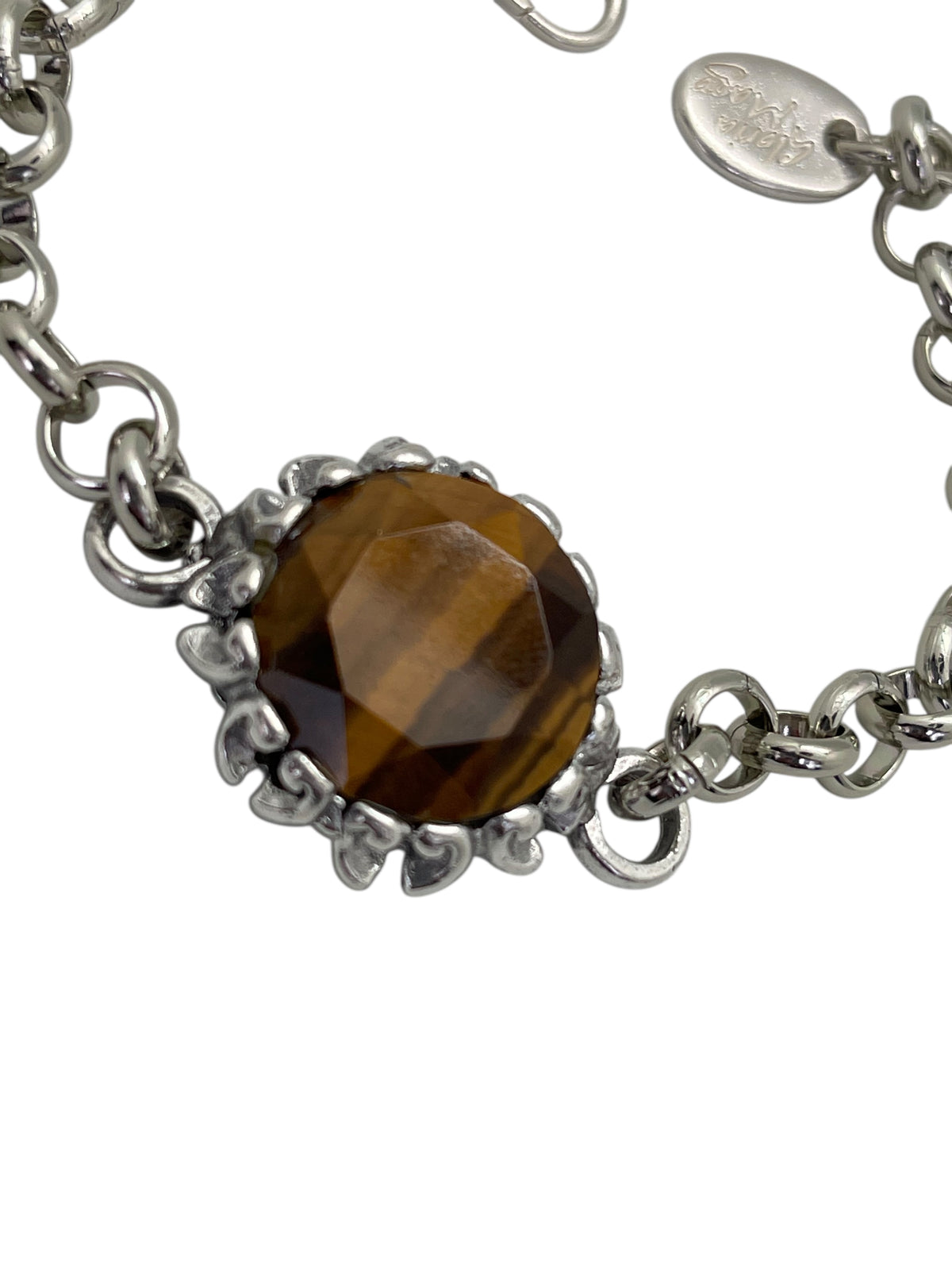 Pulsera Girasol cristal negro , azul o piedra semipreciosa en ojo de tigre