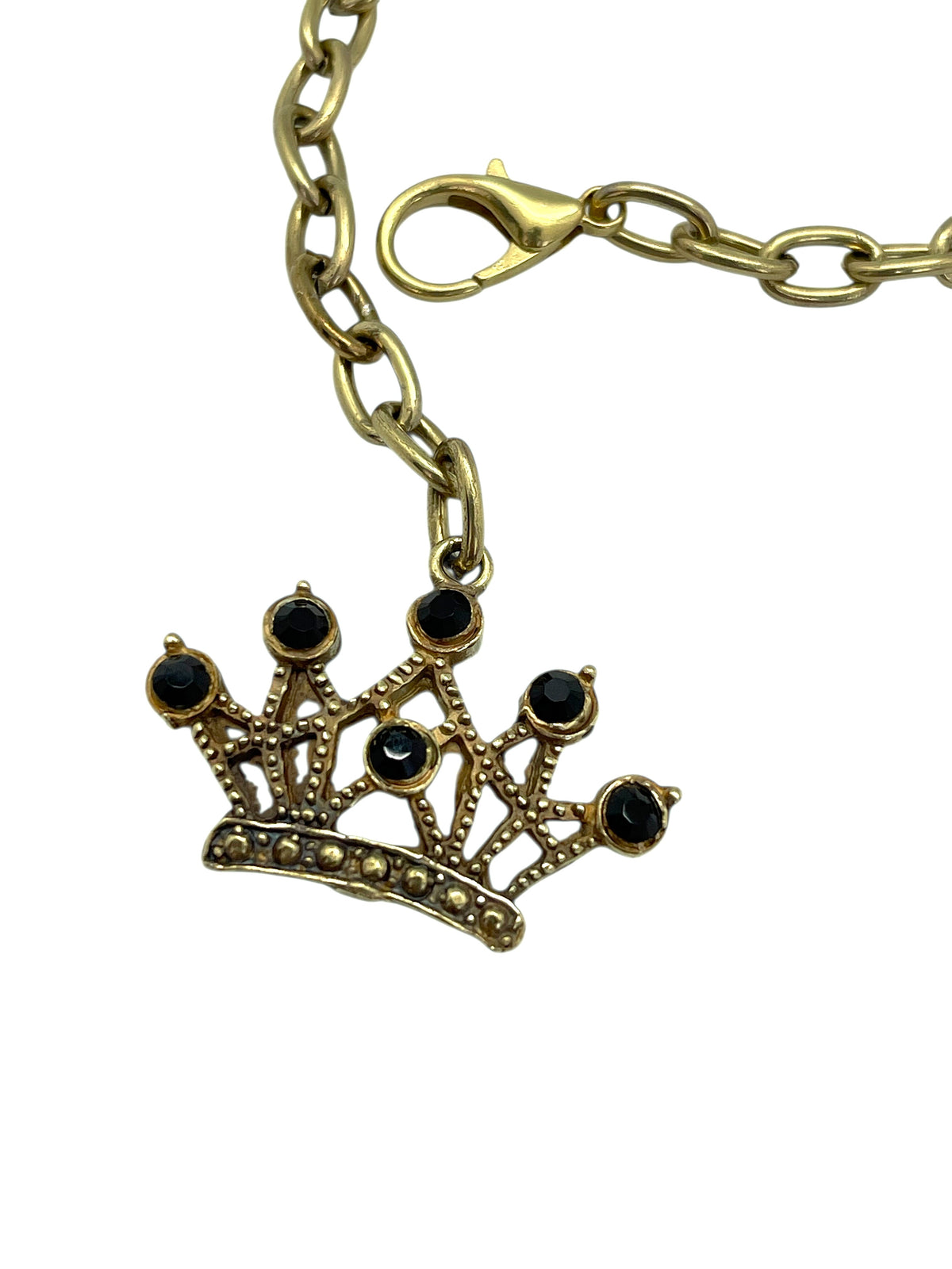 Pulsera Queen dorado y cristal Sw en negro o en rojo