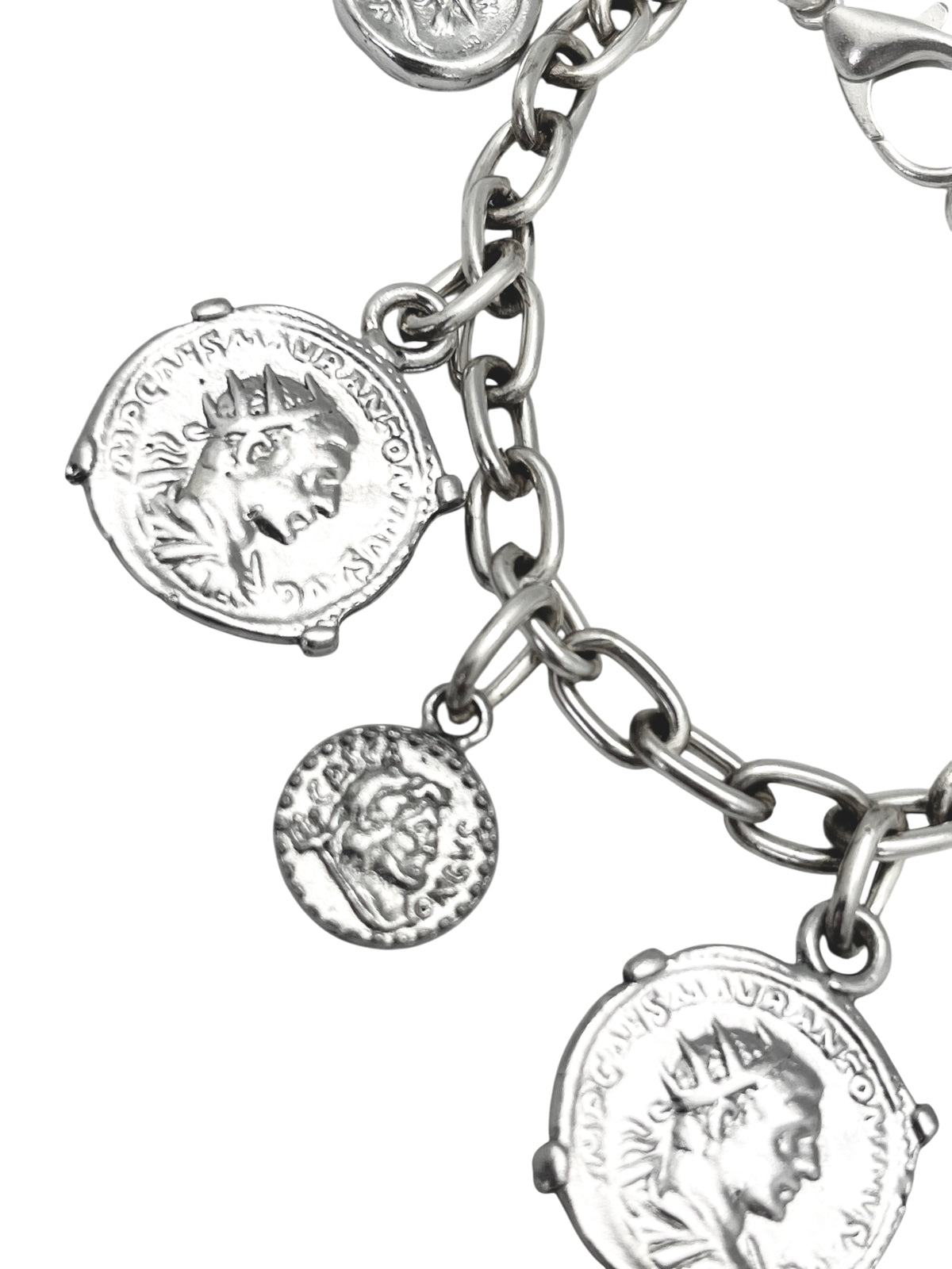 Pulsera charms coins plata 10µ
