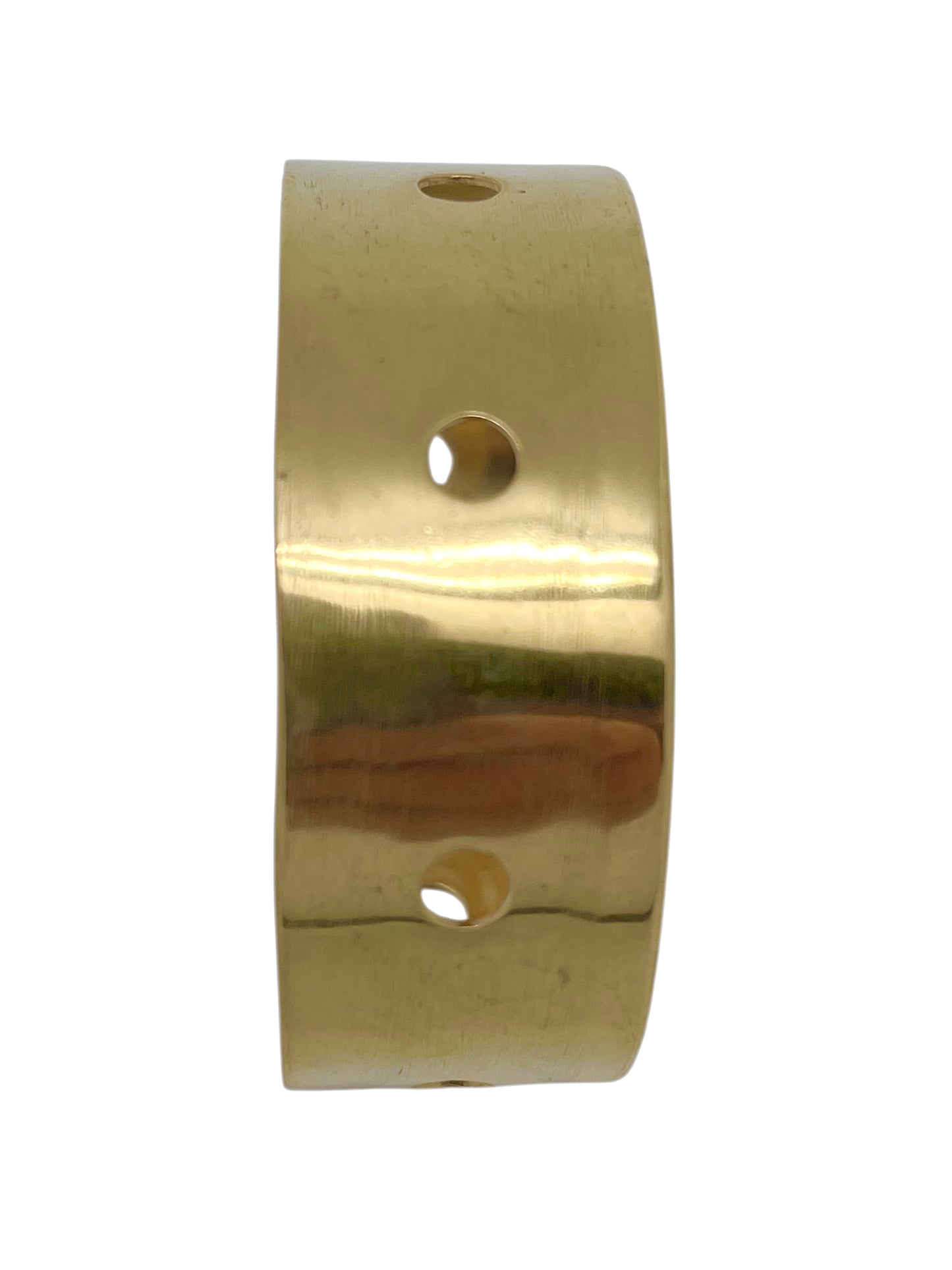 Brazalete pulsera ancha latón Camino dorado chapado Gloria Mago design