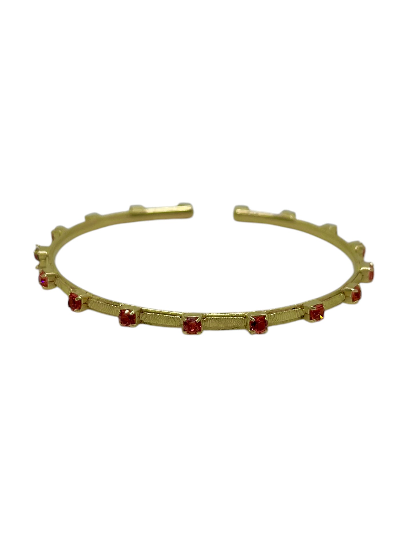 Pulsera Point  dorado y cristales de Sw en paparadcha