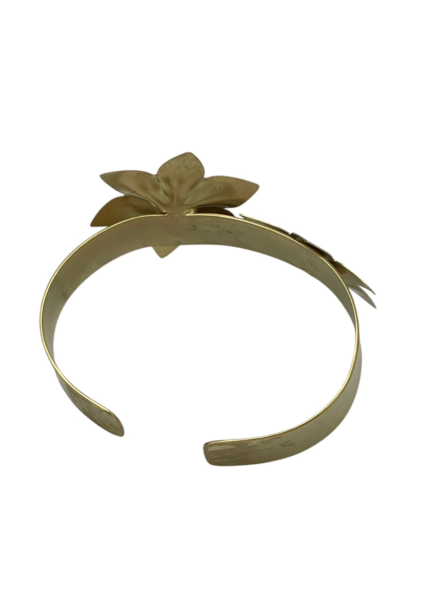 Brazalete doble flor margarita plata 10µ o dorado