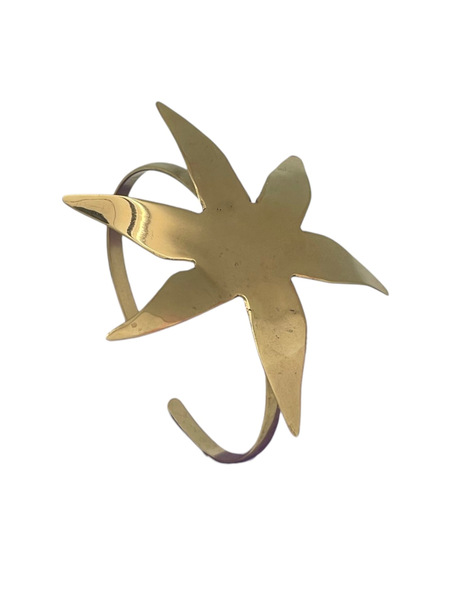 Brazalete estrella XXL laton plata 10µ o dorado