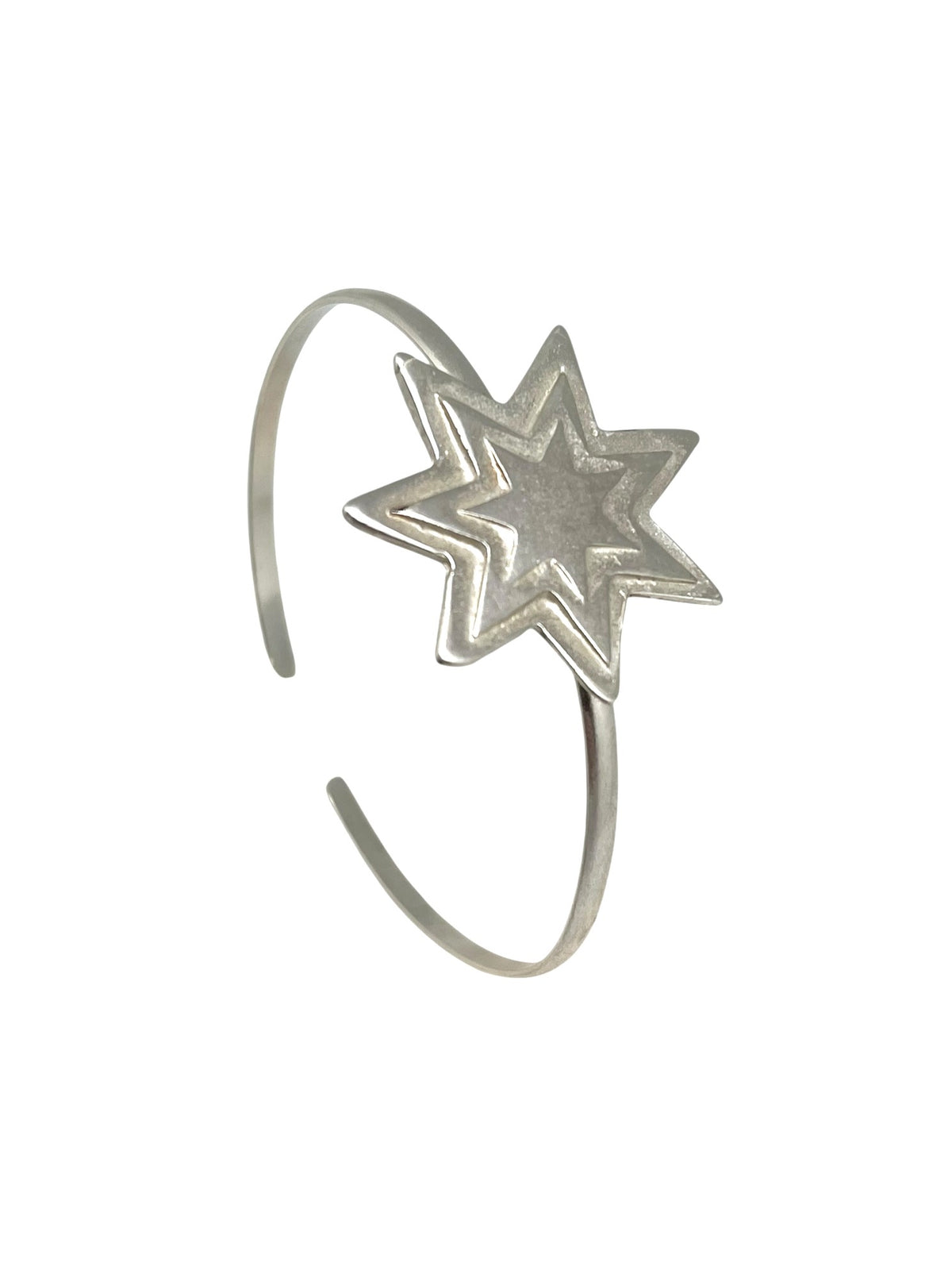 Pulsera Brazalete estrella Wonder ajustable en plata 10µ o chapado dorado-laton