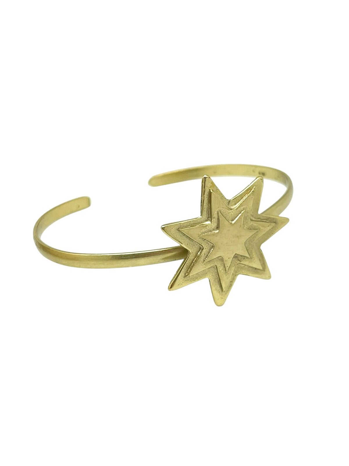 Pulsera Brazalete estrella Wonder ajustable en plata 10µ o chapado dorado-laton