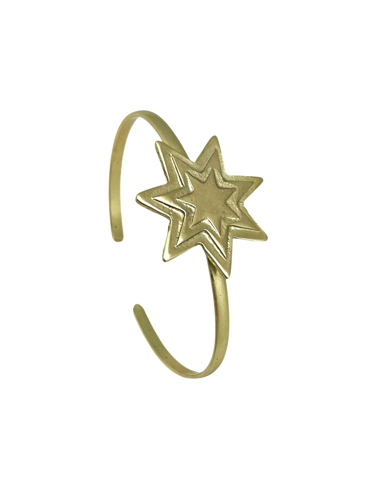Pulsera Brazalete estrella Wonder ajustable en plata 10µ o chapado dorado-laton