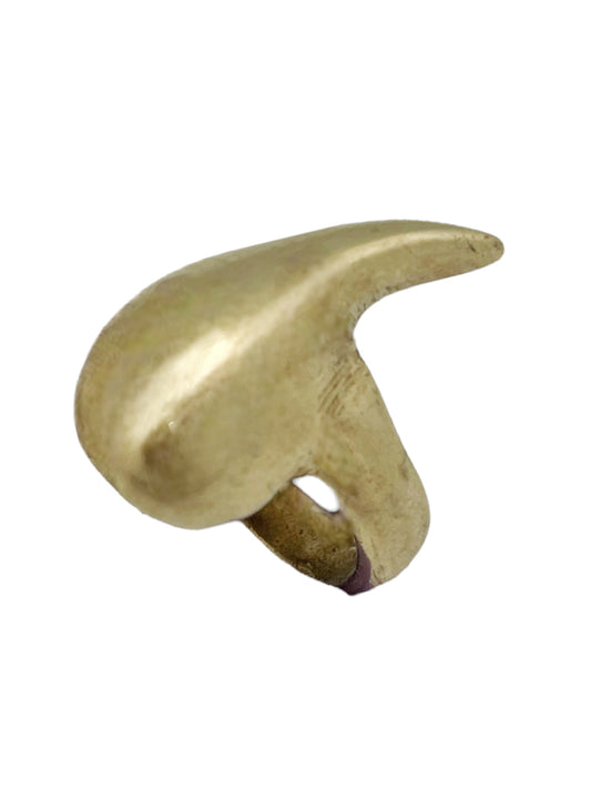 Anillo en forma de gota dorado T16