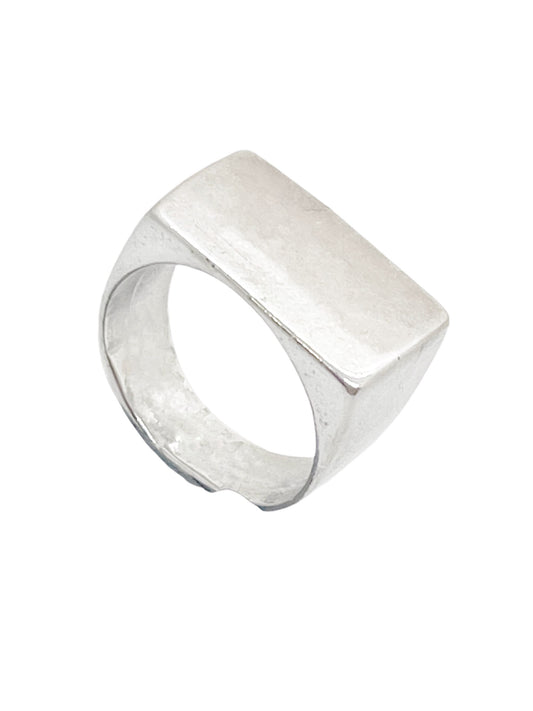 Anillo sello Blan en plata 7 micras T15