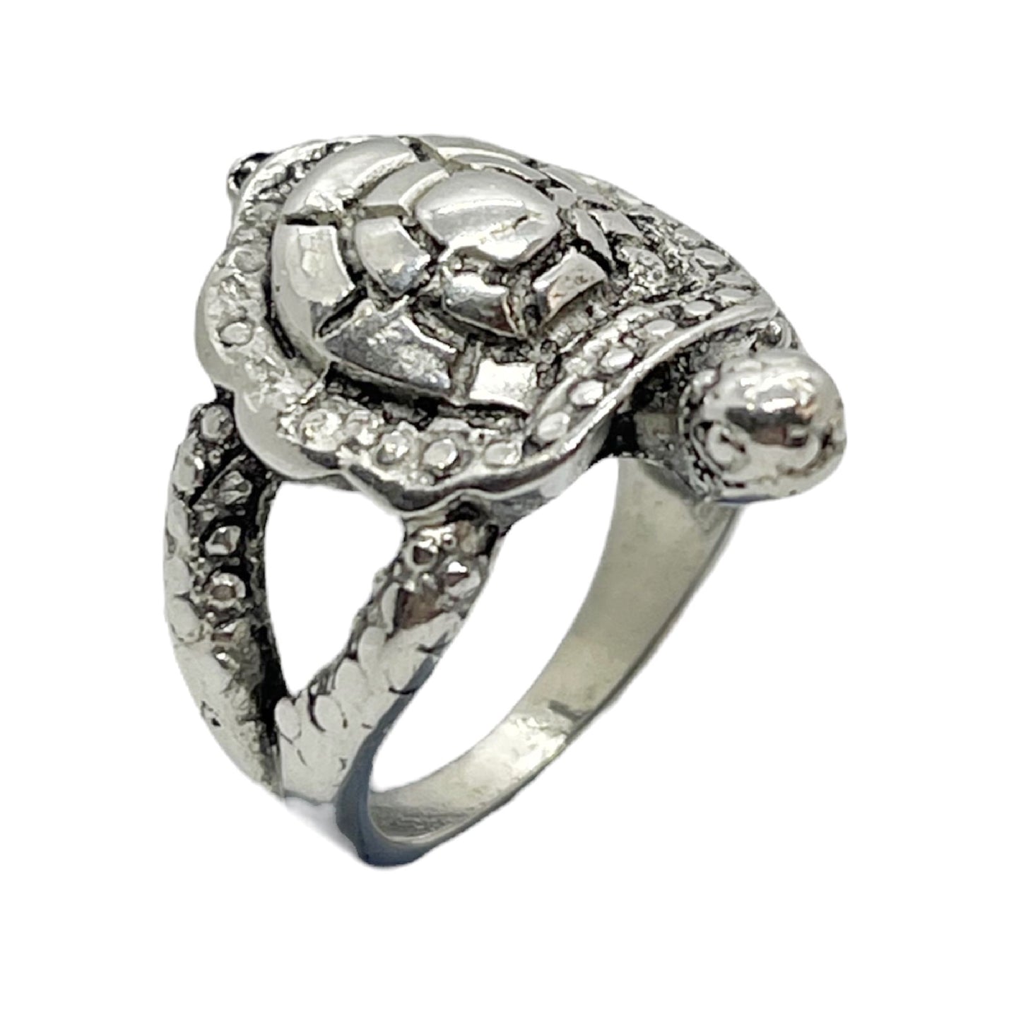 Anillo tortuga plata chapado 7micras