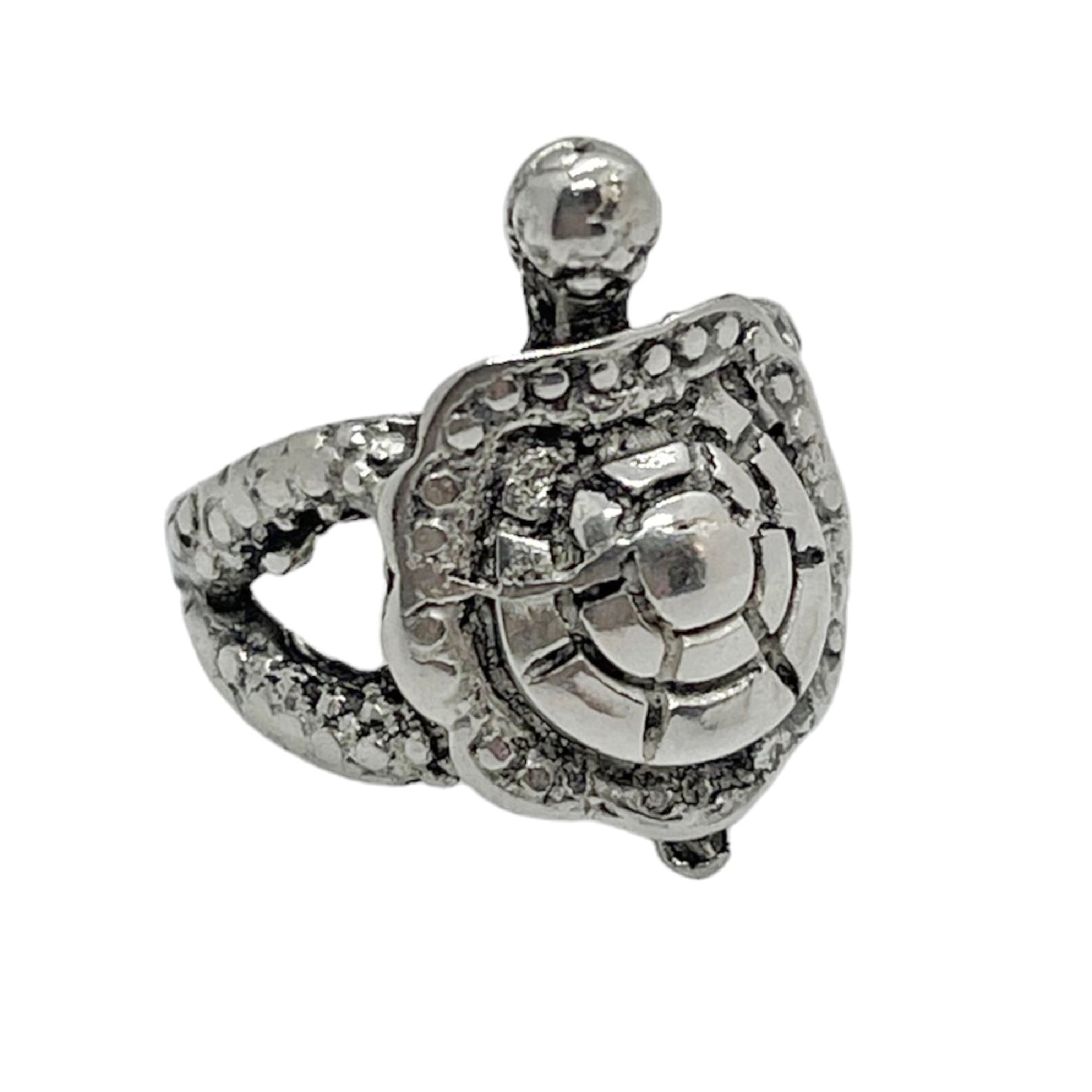 Anillo tortuga plata chapado 7micras