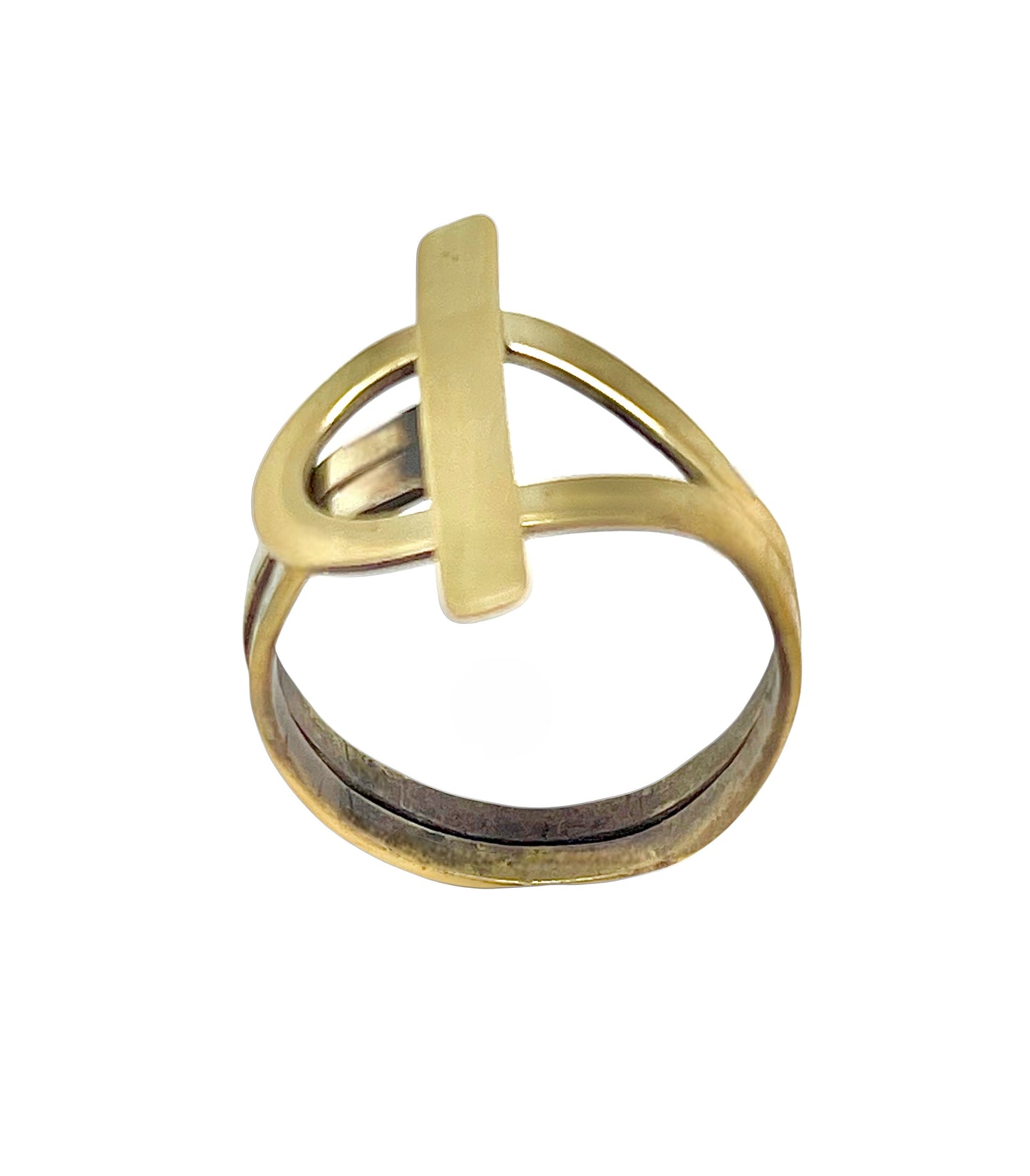 Anillo Cierre en latón chapado dorado_