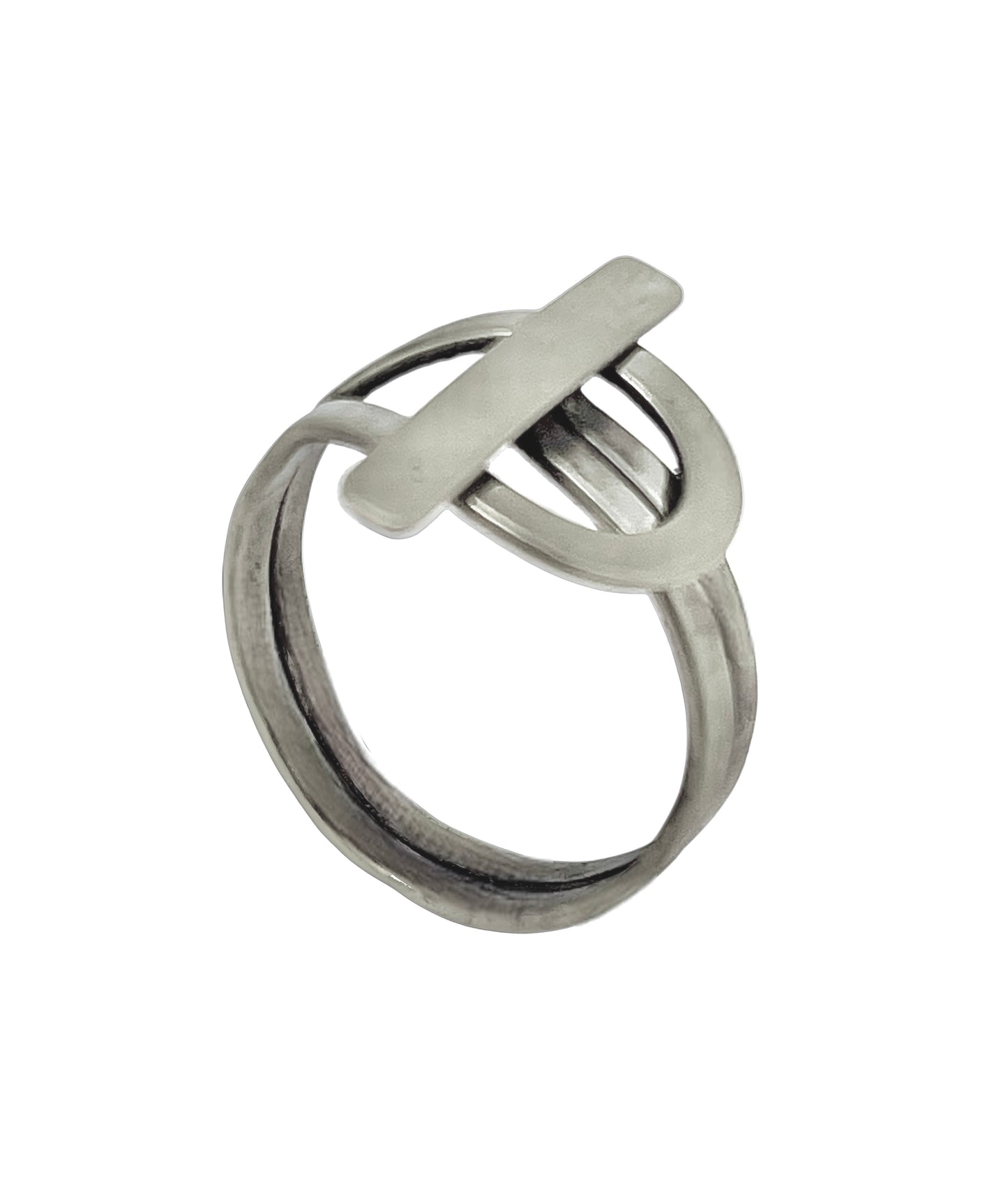 Anillo Cierre en latón chapado plata de ley 10µ