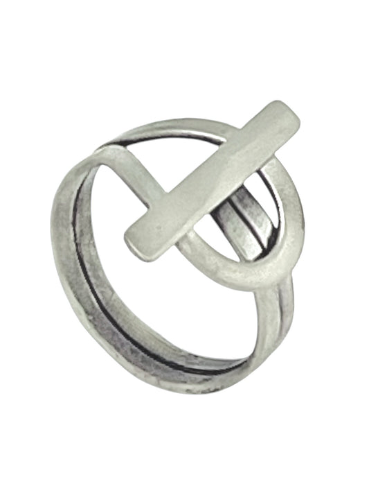 Anillo Cierre en latón chapado plata de ley 10µ