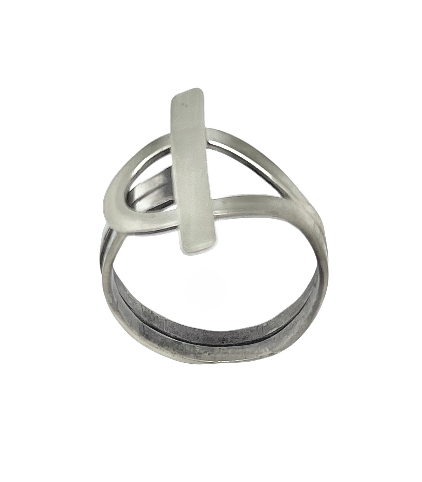 Anillo Cierre en latón chapado plata de ley 10µ
