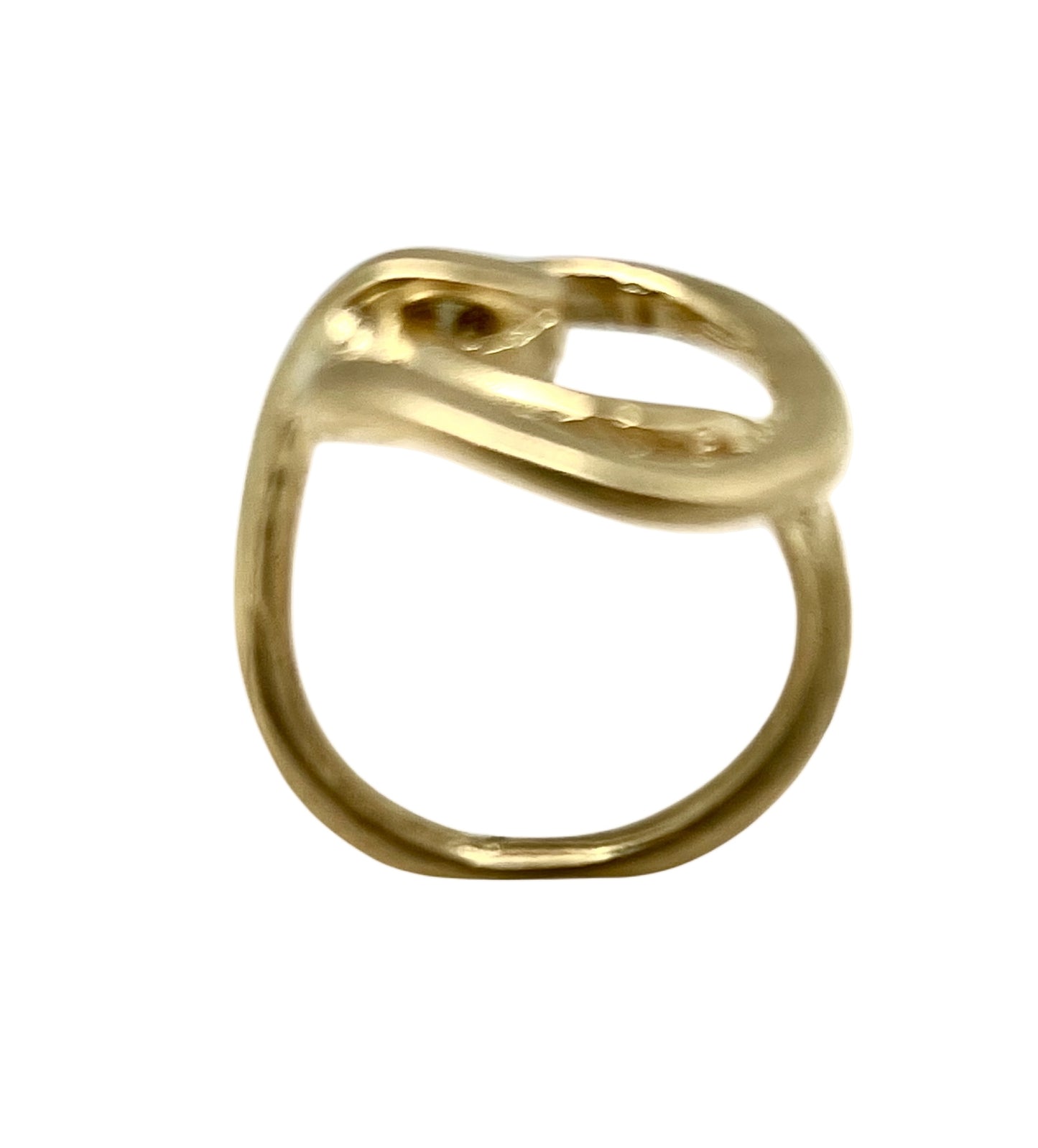 Anillo Mi Mundo en zamak chapado dorado (latón)
