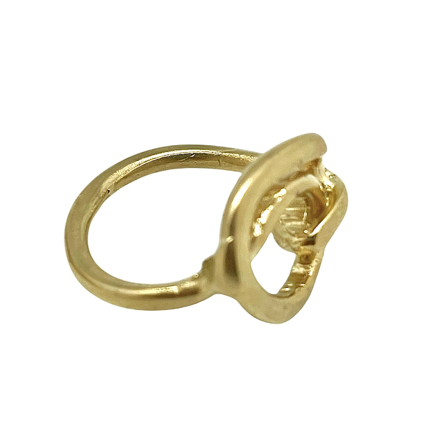 Anillo Mi Mundo en zamak chapado dorado (latón)