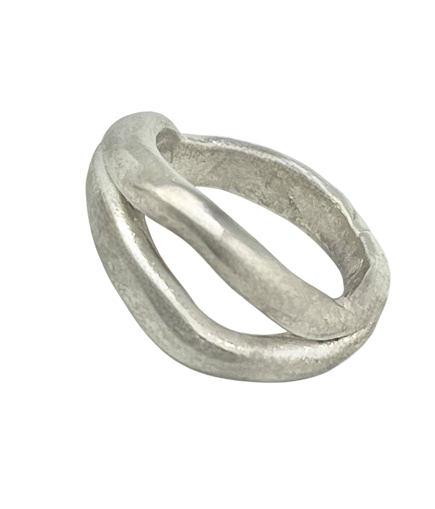 Anillo Duplo en zamak plata 10µ
