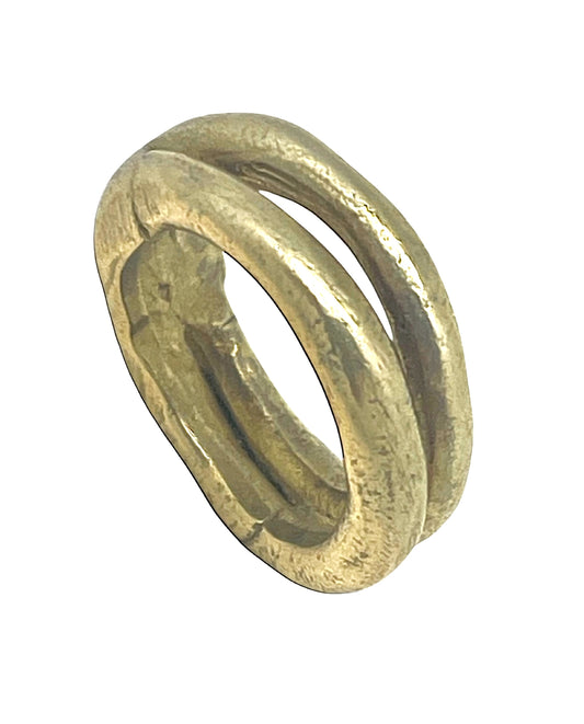 Anillo single Duplo dorado chapado latón