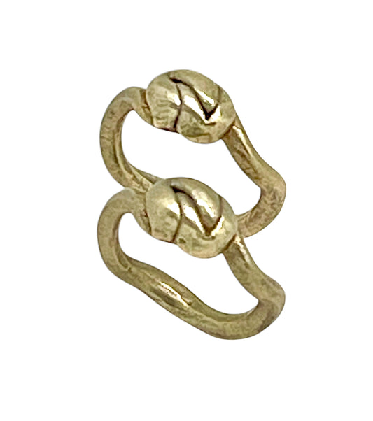 Pareja de anillos Vida en dorado chapado latón