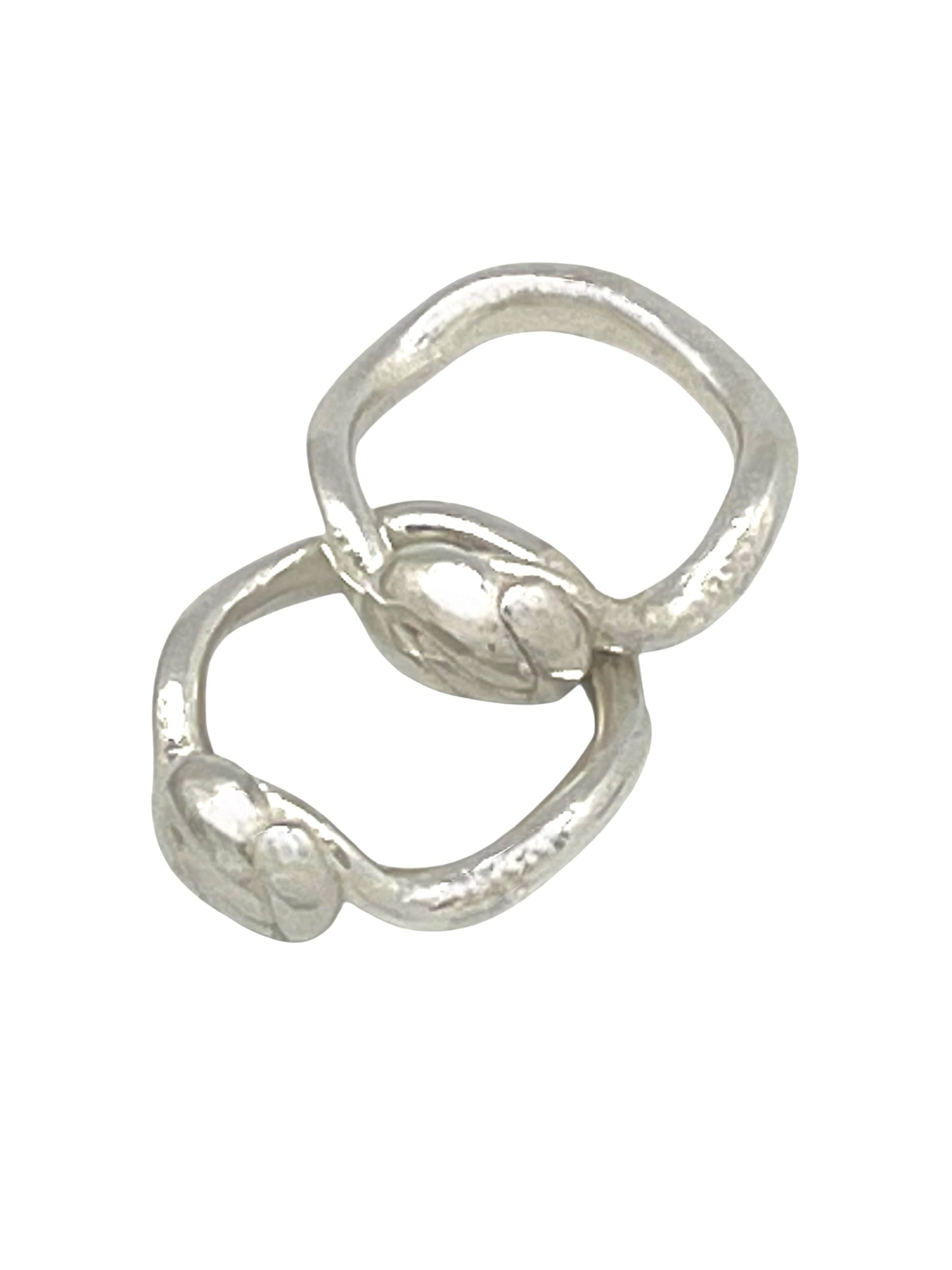 Pareja de anillos Vida en plata chapado 10µ