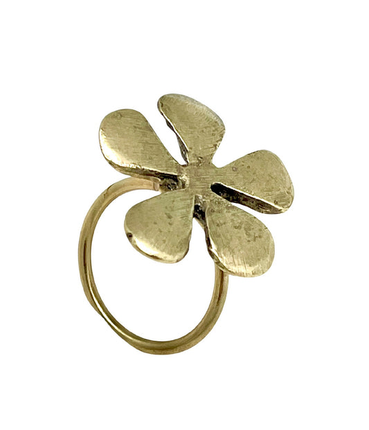 Anillo Mi Hoja dorado chapado latón