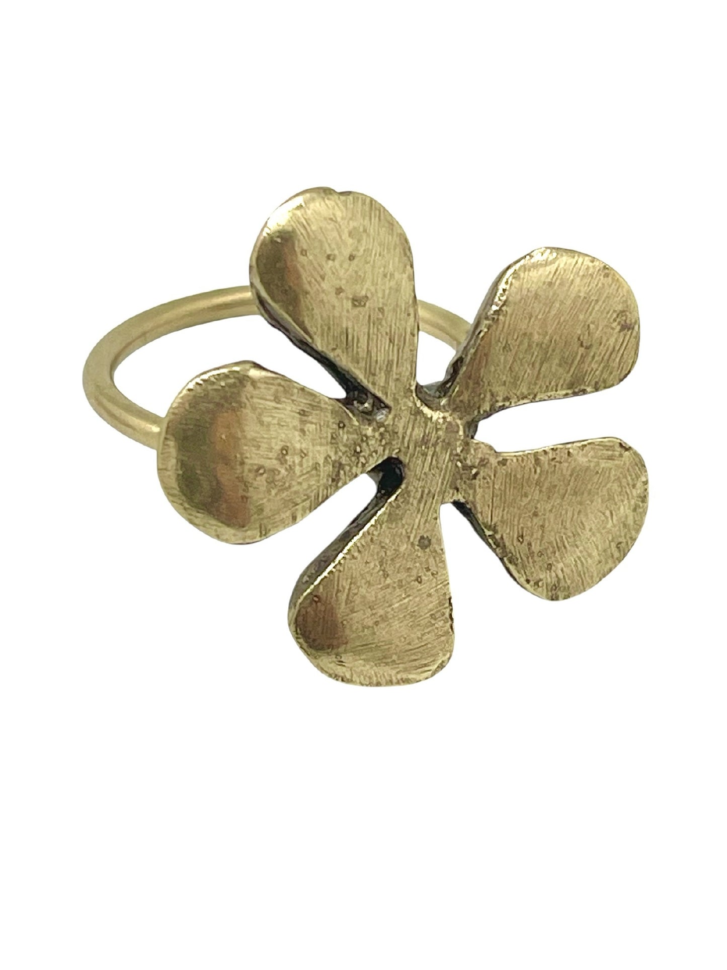 Anillo Mi Hoja dorado chapado latón