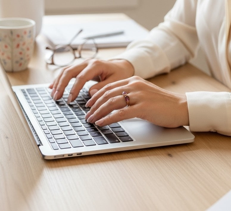 Anillo doble cristal abierto alianza dorado chapado latón cristal Sw amatista