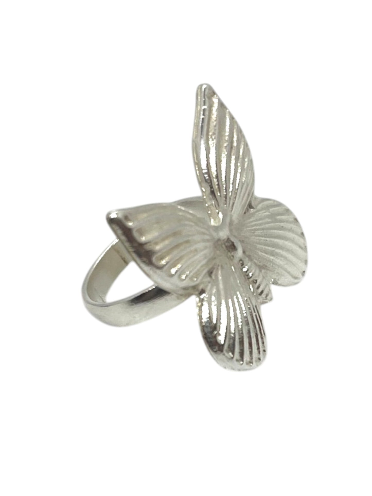 Anillo Mariposa grande en plata 10µ o dorado. Laton y zamak