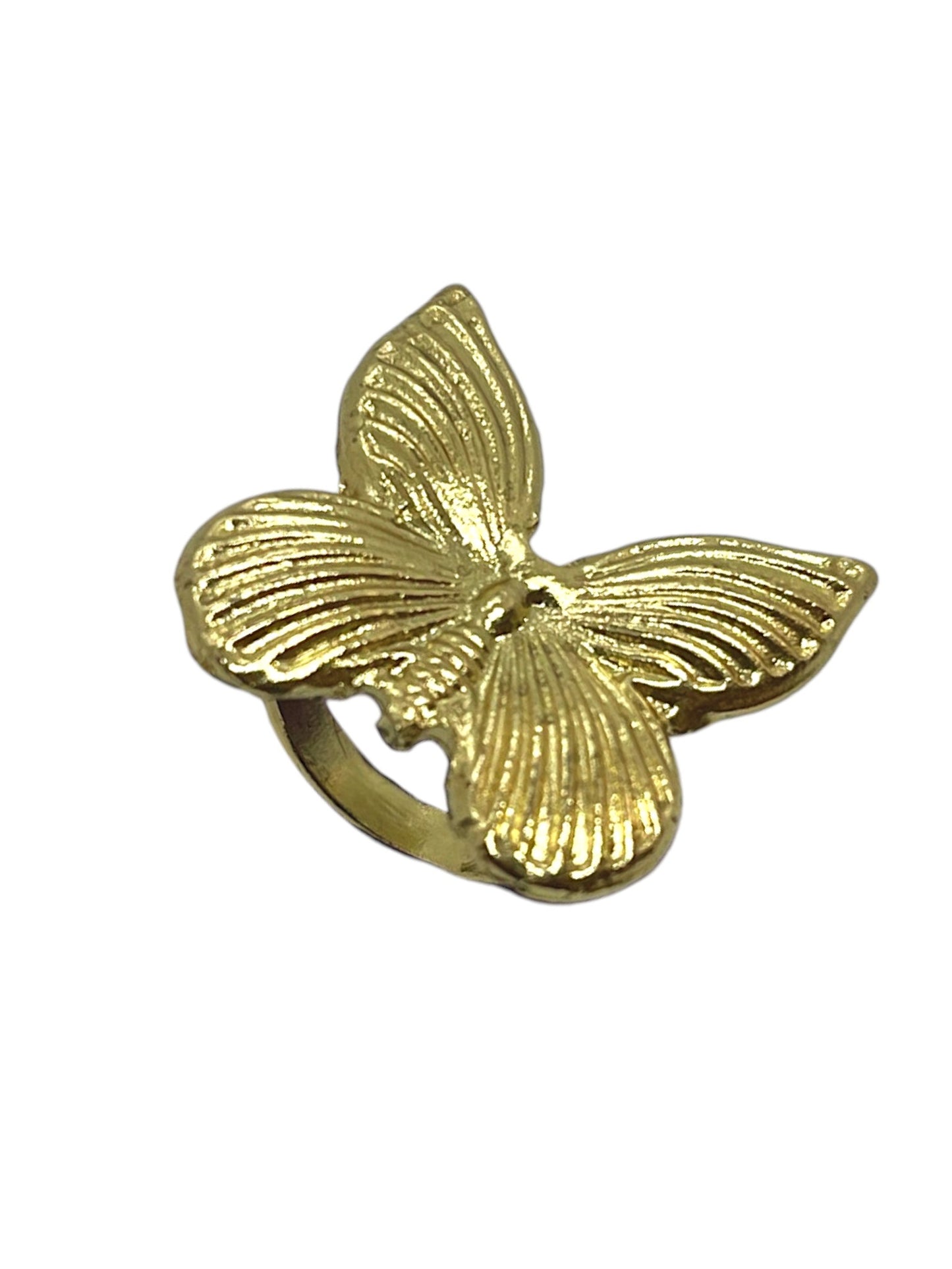 Anillo Mariposa grande en plata 10µ o dorado. Laton y zamak