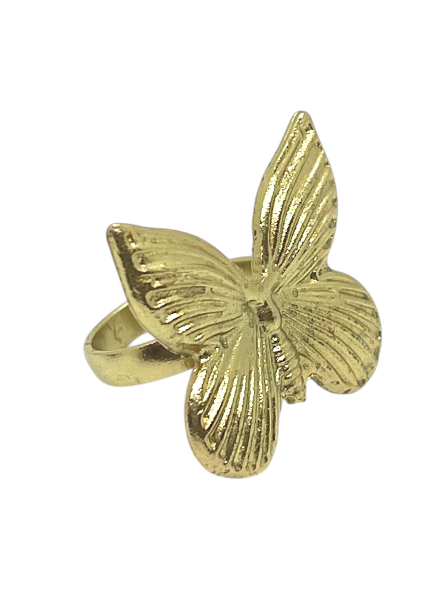 Anillo Mariposa grande en plata 10µ o dorado. Laton y zamak