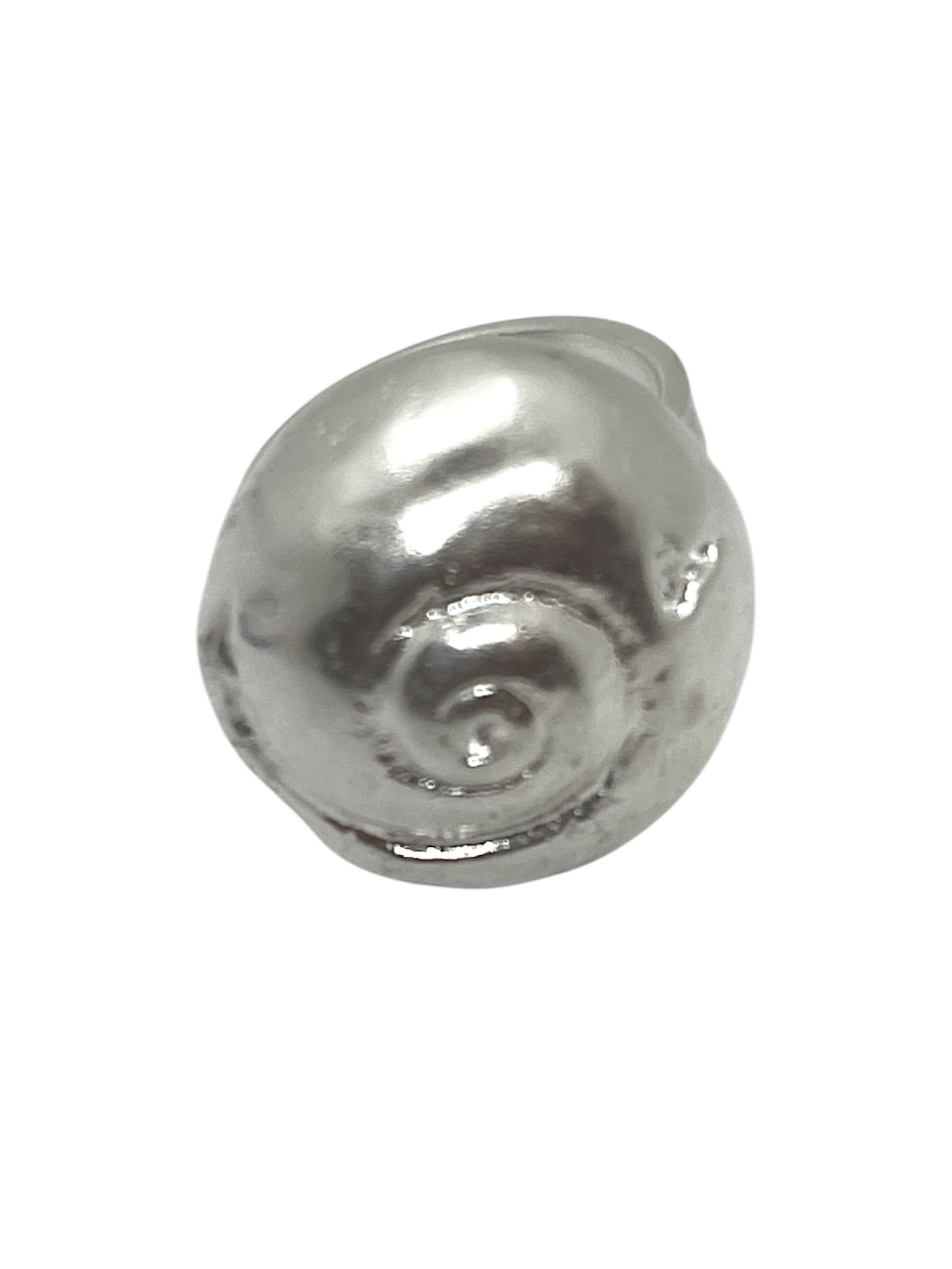 Anillo 3D caracola artesanal en plata 10µ o dorado
