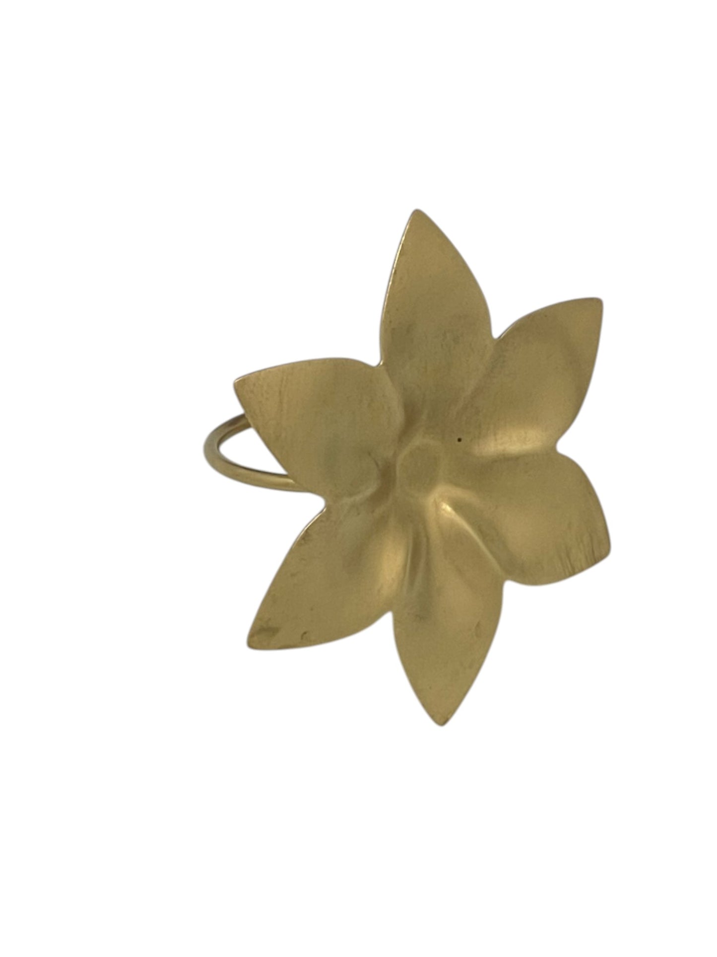 Anillo flor de laton en 3D plata 10µ o dorado