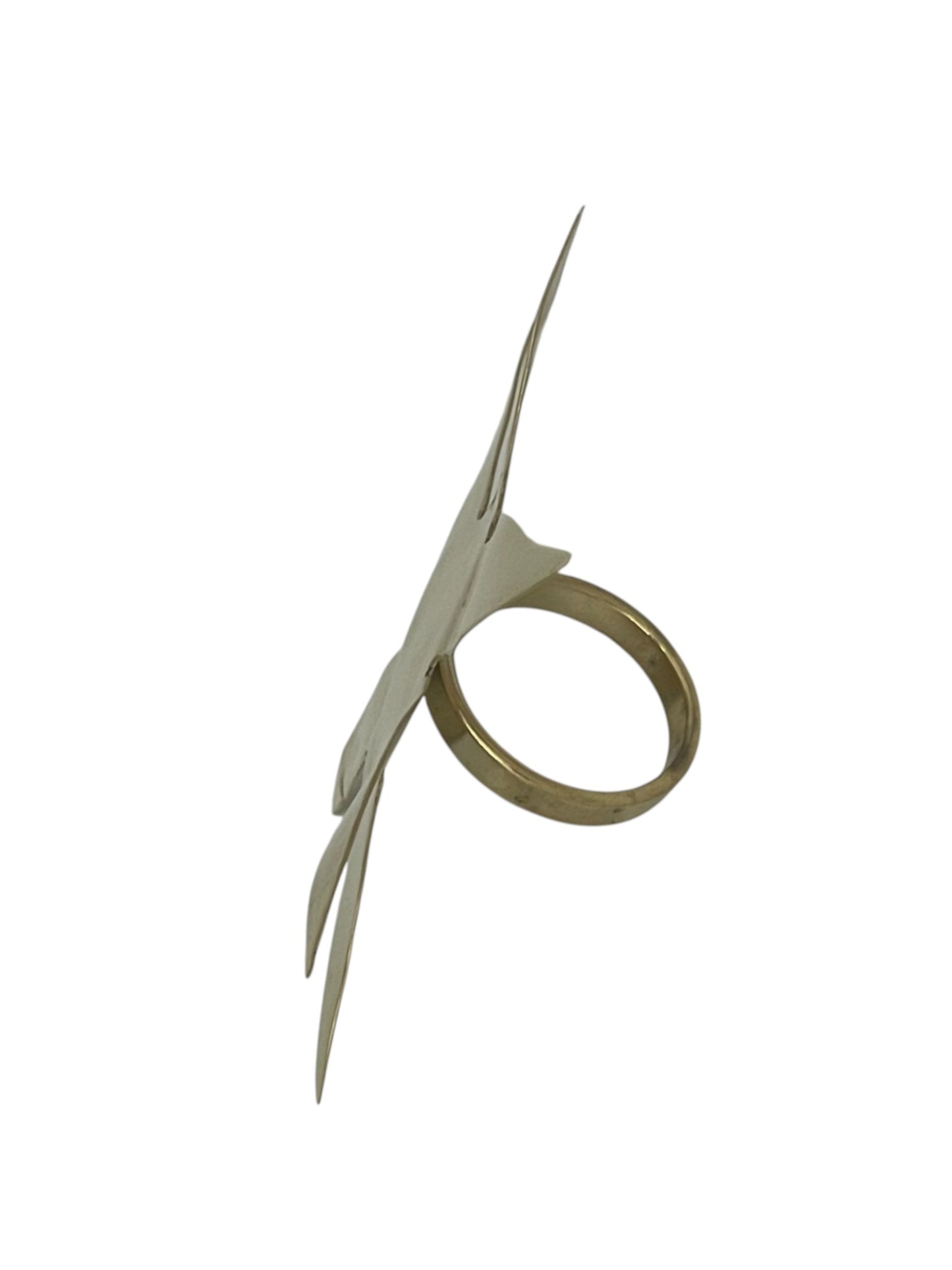 Anillo estrella XXL latón plata 10µ o dorado