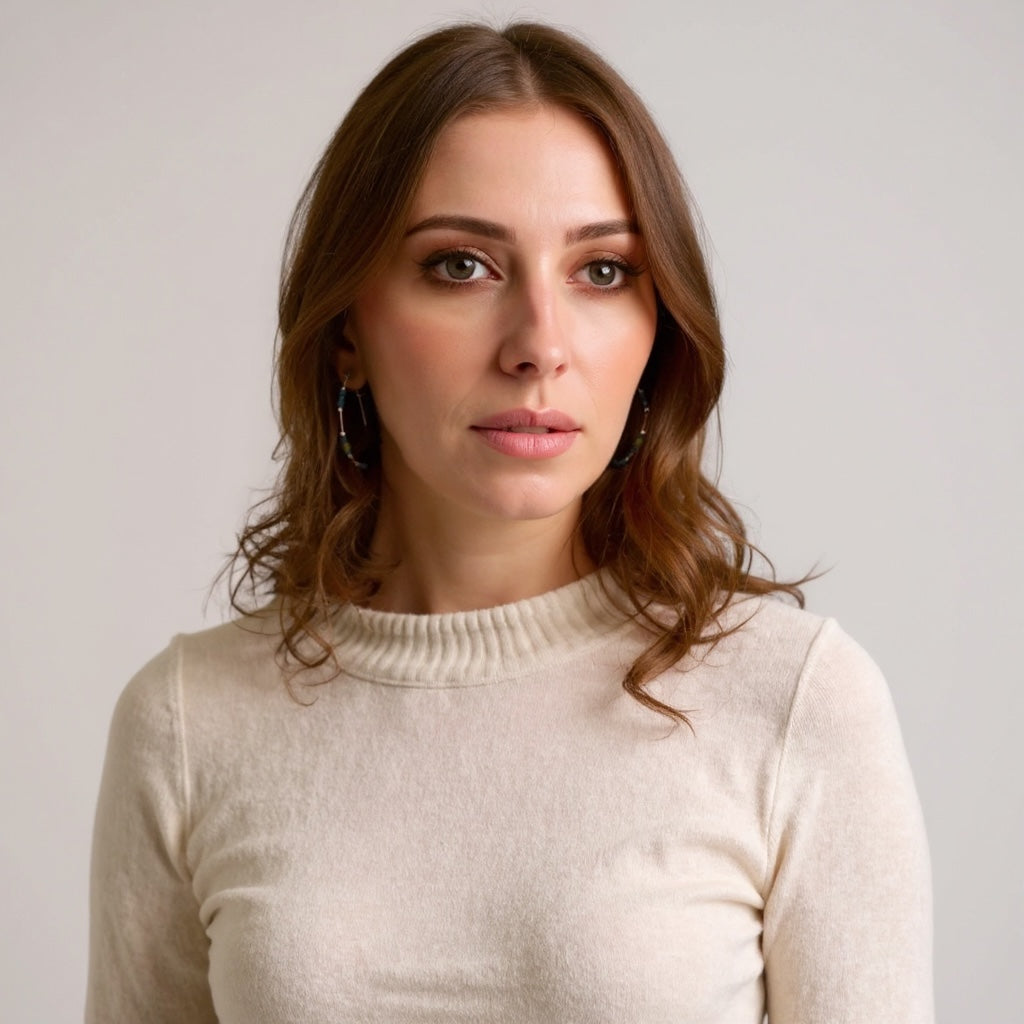 Pendiente tipo aro en plata 925 azul y cristal Sw irisado_ Plata Úncia