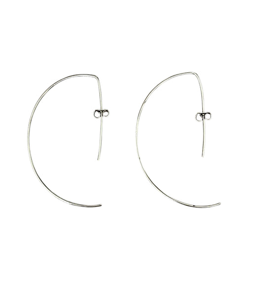 Pendiente tipo aro en plata 925  original diseño  Plata Úncia