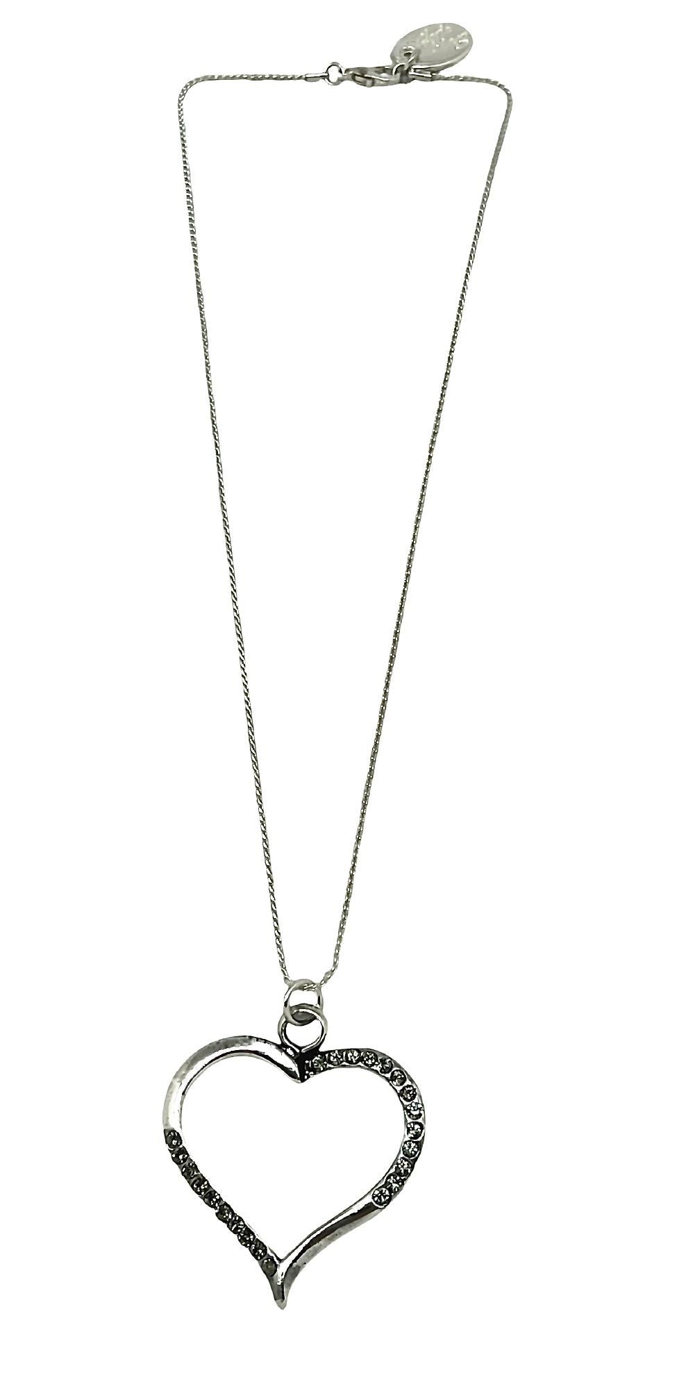 Collar Cuore black diamond en plata 7-10 micras