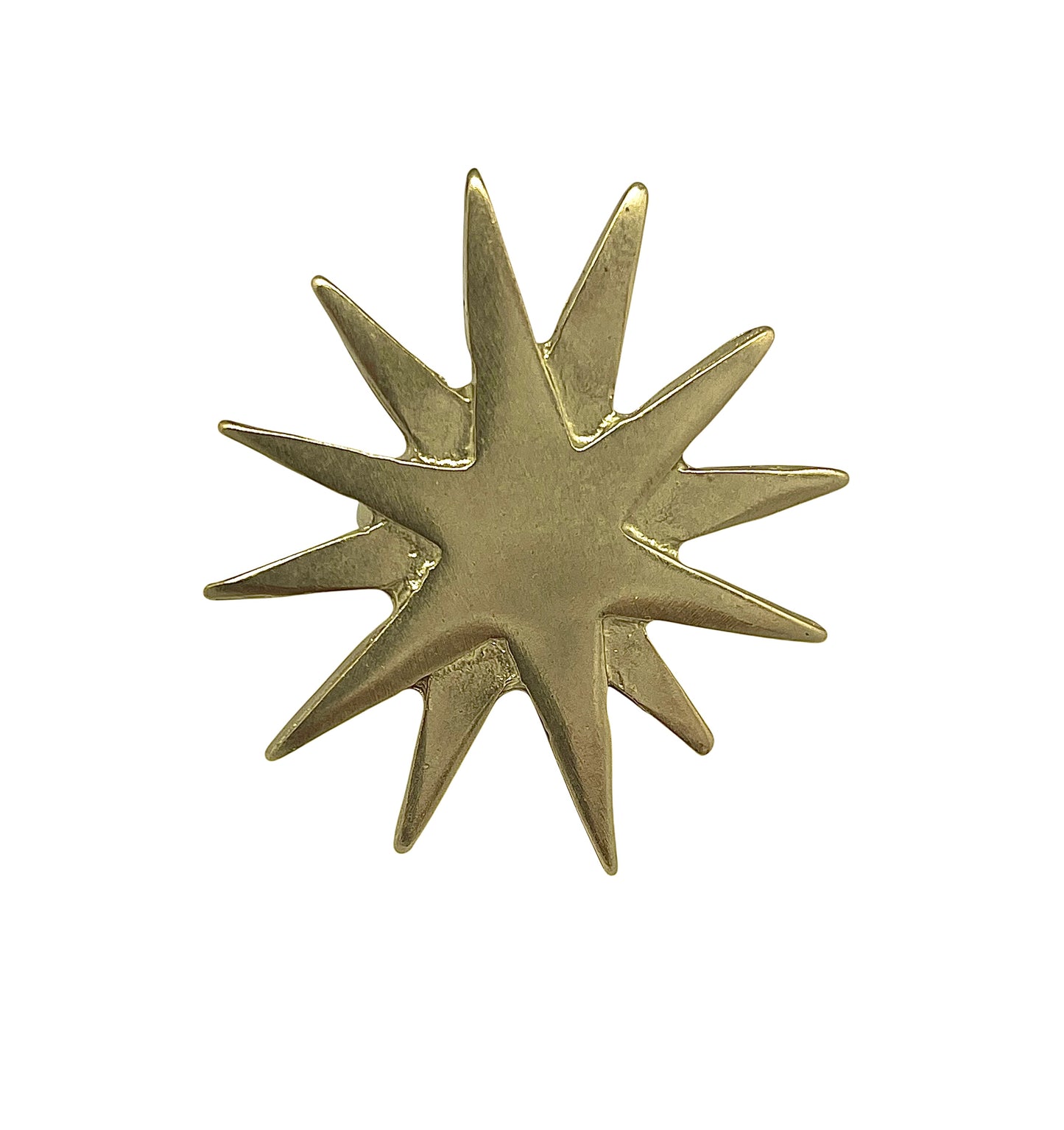 Conjunto Noche clara dorado chapado latón. Pulsera luna latón y anillo chapado dorado. Diseño único Gloria Mago